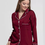 Plain Silk-Mehroon Shapewear & Longwear