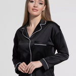 Plain Silk Black In Sleepwear & Longwear