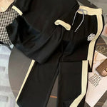 FLOWER PRINTED TRACKSUIT - BLACK