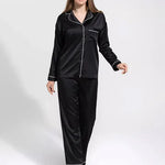 Plain Silk Black In Sleepwear & Longwear