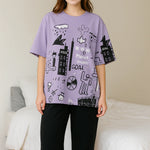 SR-PLANET PRINTED PJ SUIT - LILAC